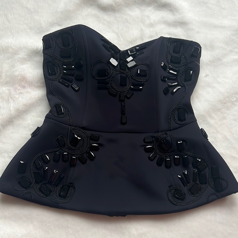 ASOS - Navy Peplum Top